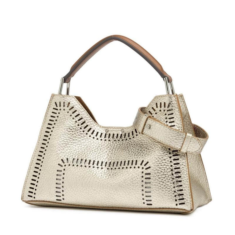 Borsa Aurora large light gold BS11536 PLATINO GIANNI CHIARINI 