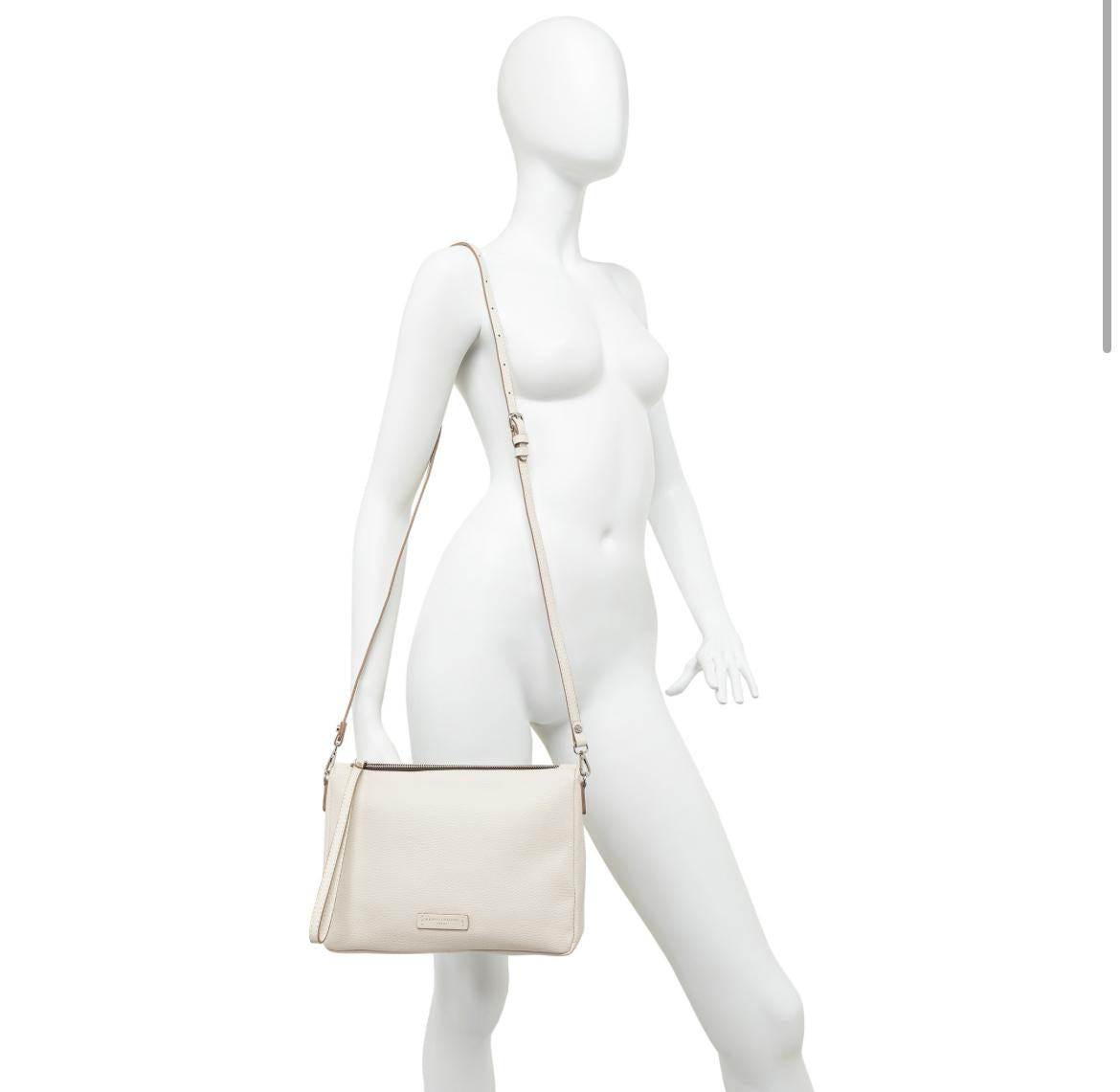 Borsa Nora pouch bottalata marble BS10225 LATTE GIANNI CHIARINI 