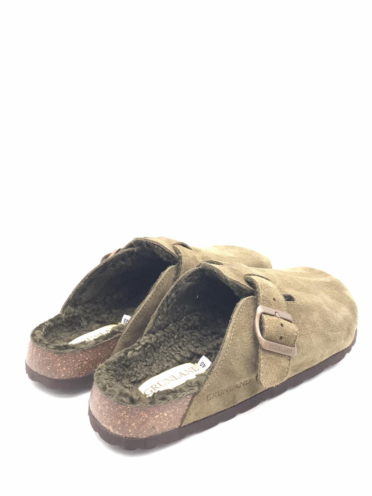 Ciabatta Bobo in camoscio oliva CB2247 OLIVA GRUNLAND 