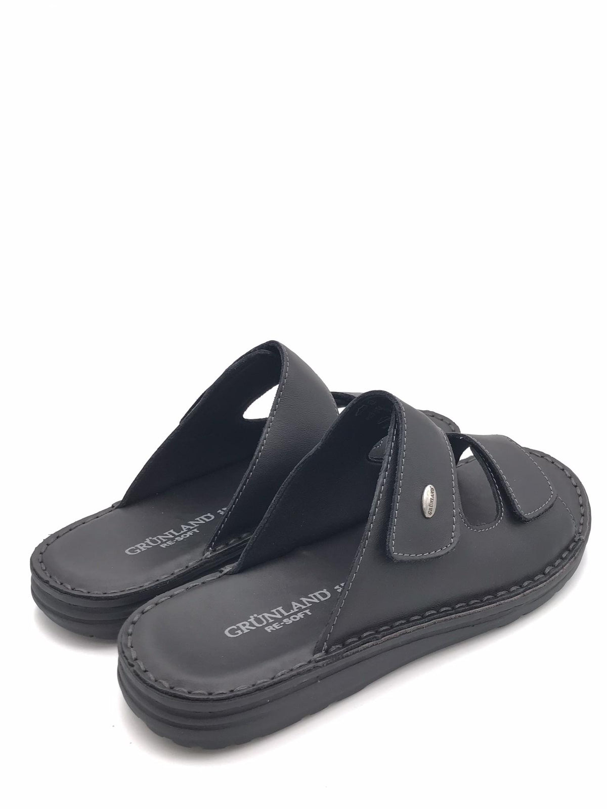 Ciabatta Lapo doppio velcro nera CI 3081 NERO GRUNLAND 