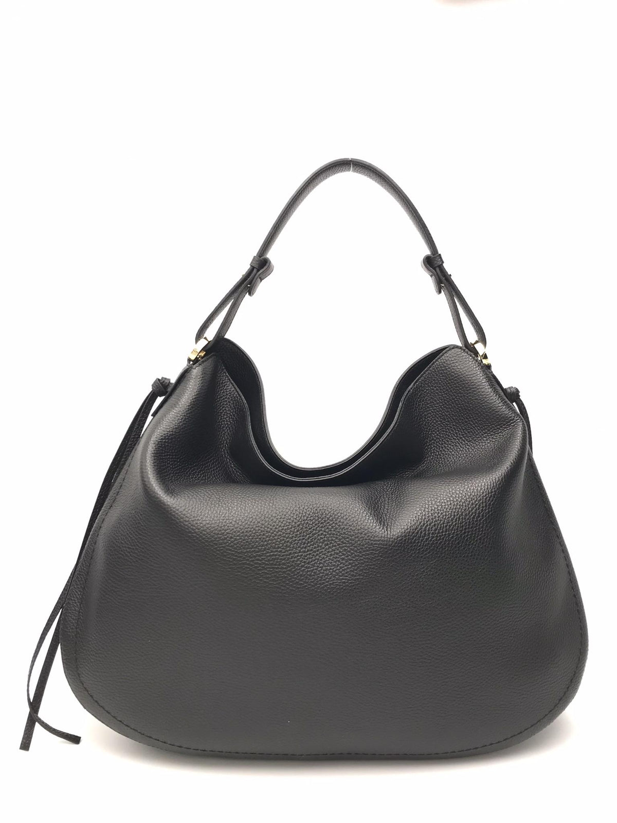 Borsa Carola in pelle martellata nera 3032 NERO LORISTELLA 