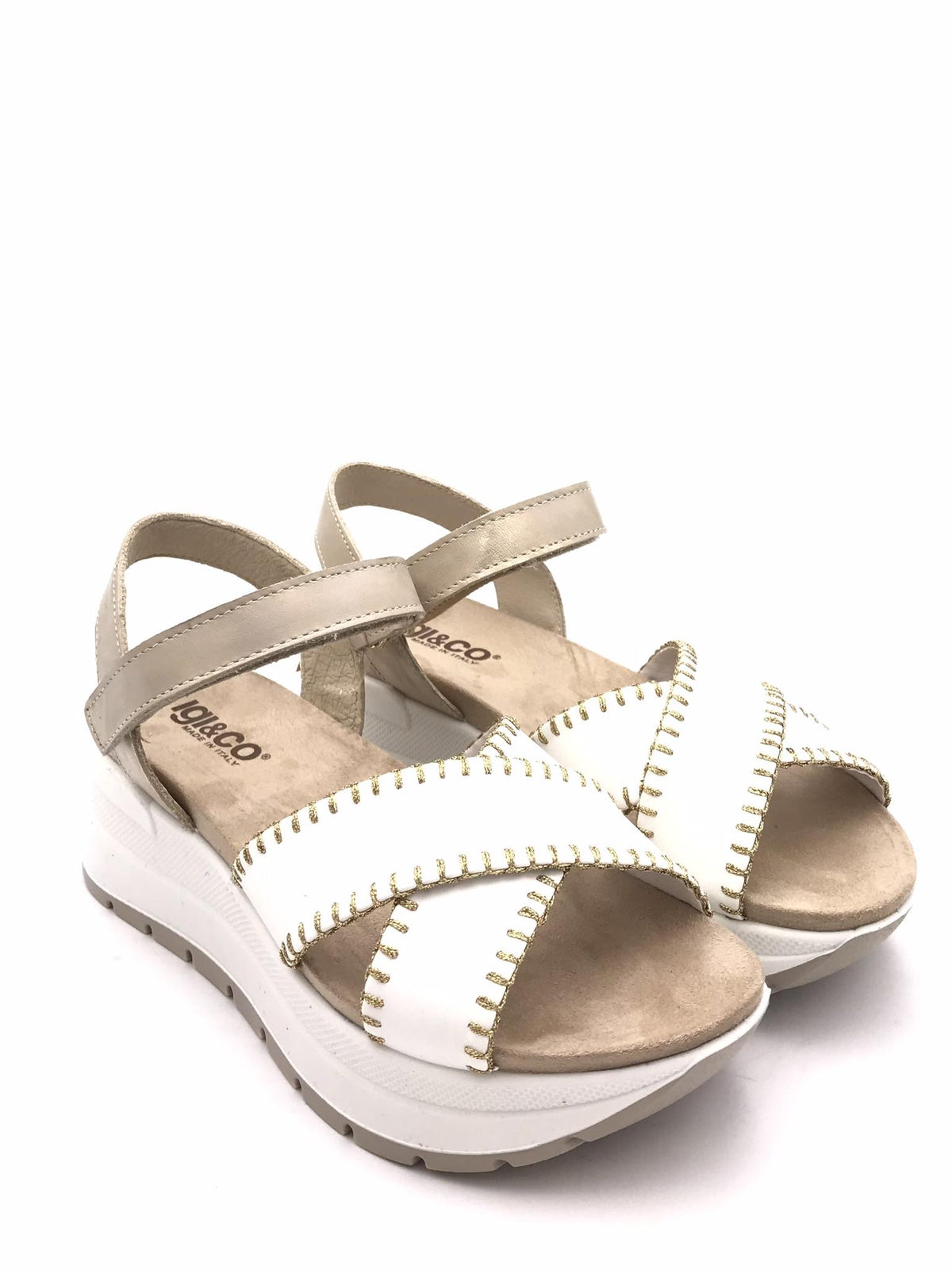 Sandalo donna Sirena bianco-platino 7677411 BIANCO IGI&CO 