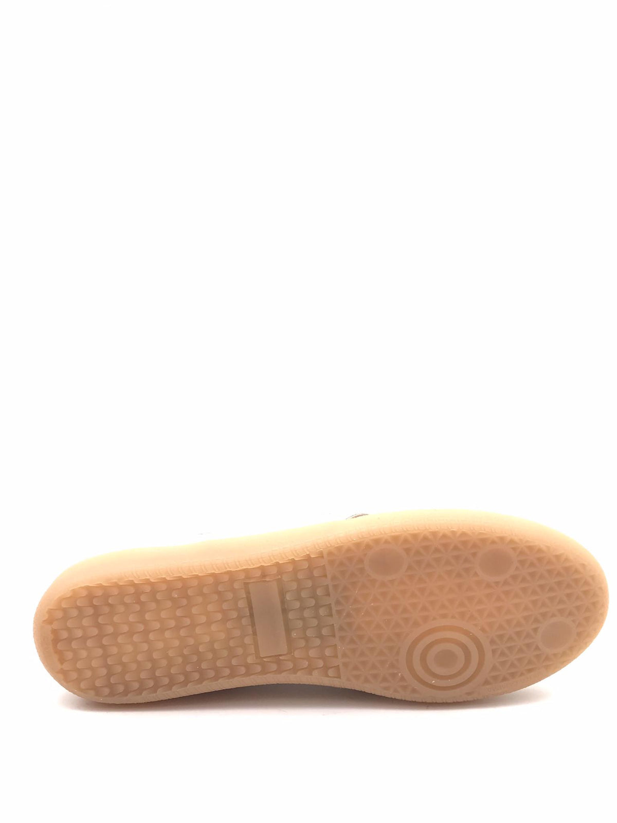 Sneakers donna in pelle laminata platino