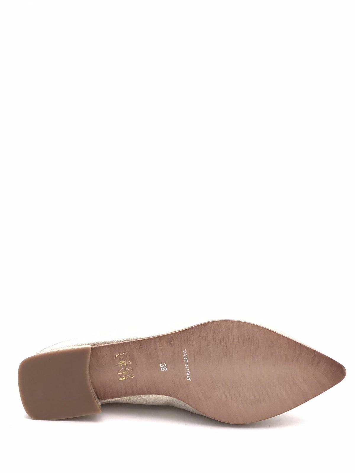 Mocassino sfilato Laminato platino-leo