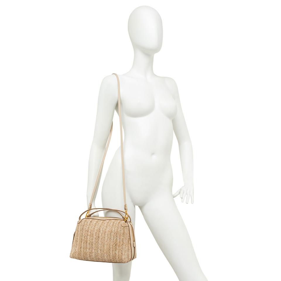 Borsa Alifa in raffia cuoio BS8788 PGLSPGCUOIO GIANNI CHIARINI 