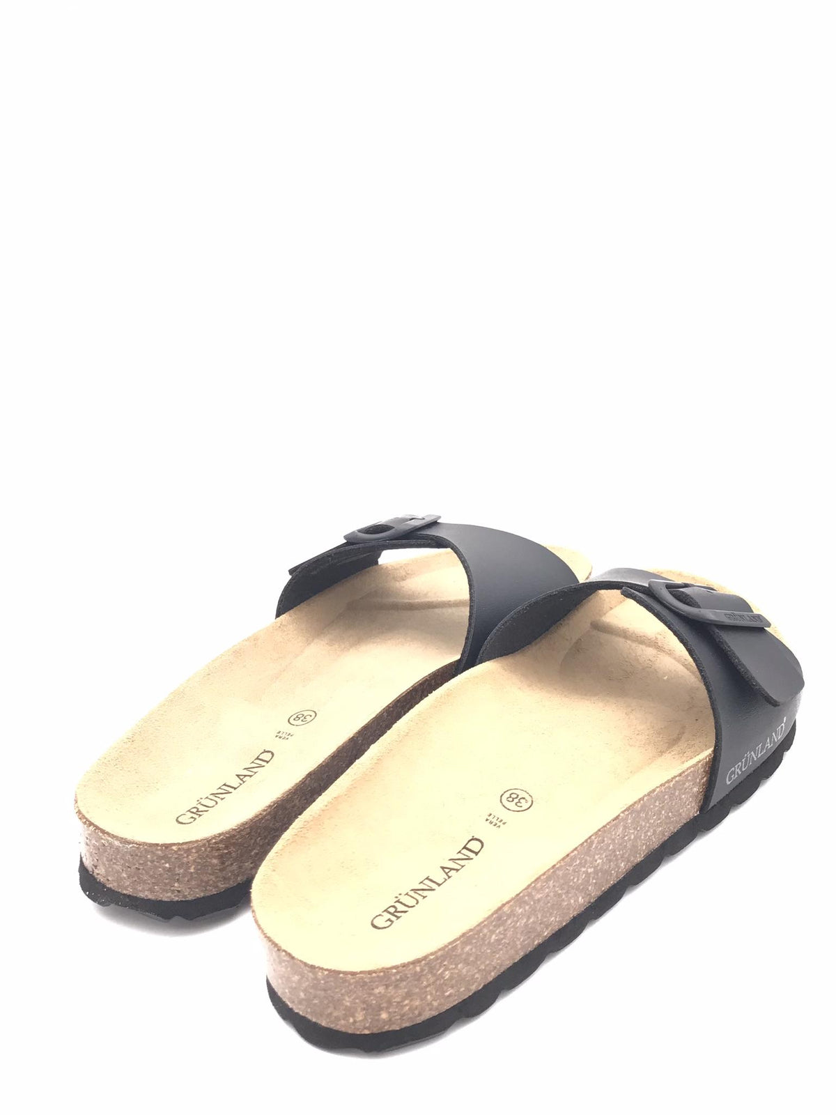 Ciabatta donna Sara fascia unica nera CB 0721 NERO GRUNLAND 