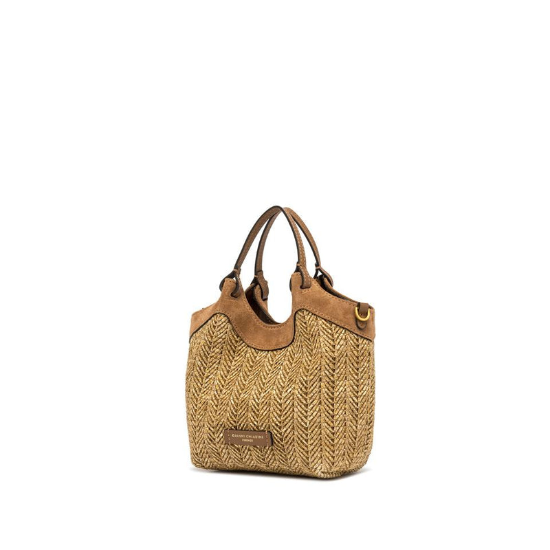 Borsa Dua small in raffia cookie BS12338 PGLSPGCUOIO GIANNI CHIARINI 