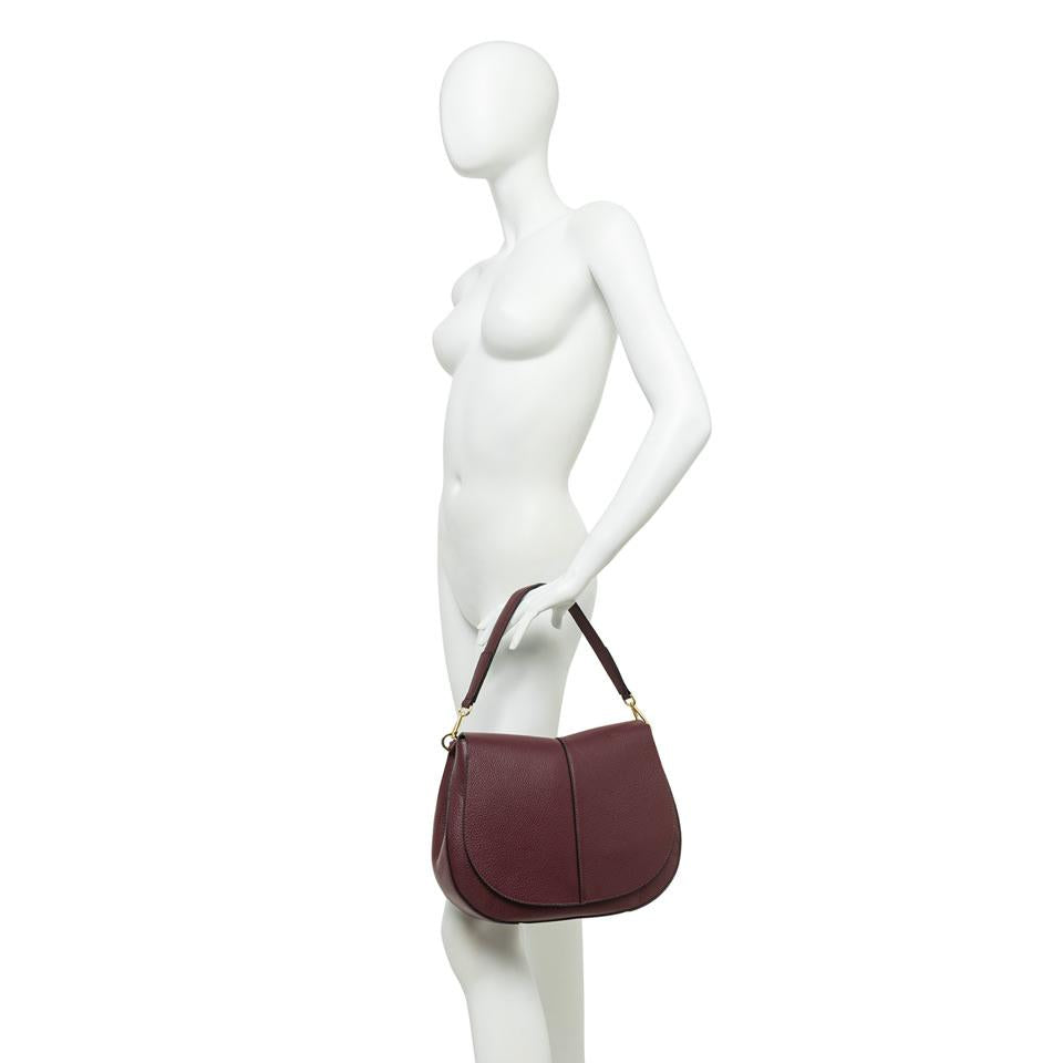 Borsa Helena round large wine berry BS6037 BORDEAU GIANNI CHIARINI 