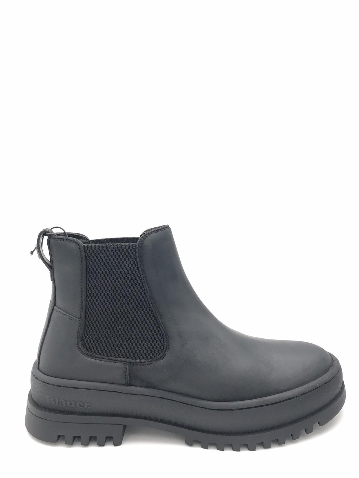 Chelsea boot in pelle ingrassata nera IUKA 02 NERO BLAUER 