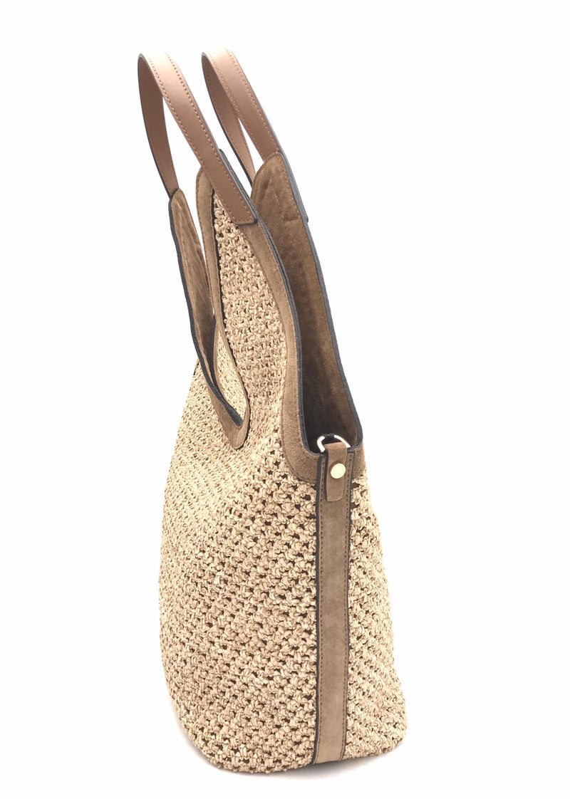 Borsa Lysa raffia marrone 3133PT MARRONE LORISTELLA 