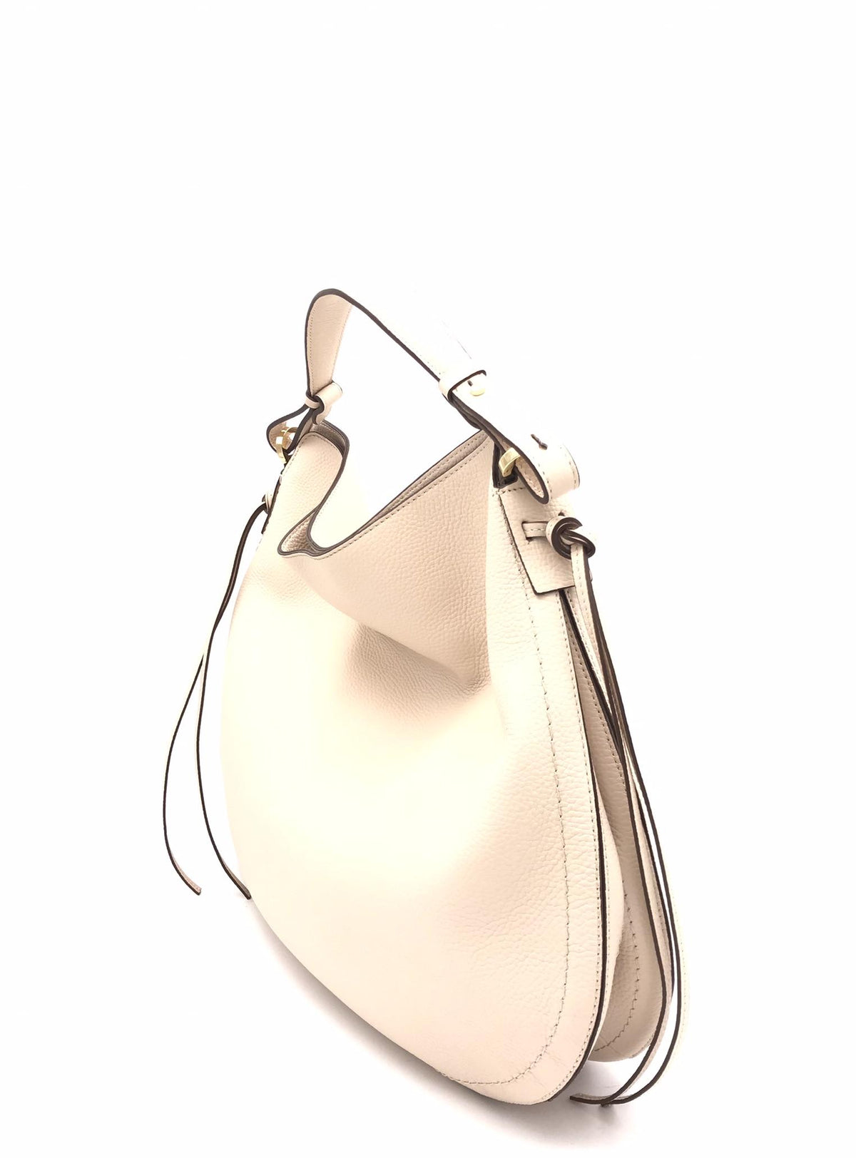 Borsa Carola in pelle martellata vaniglia 3032 VANIGLIA LORISTELLA 