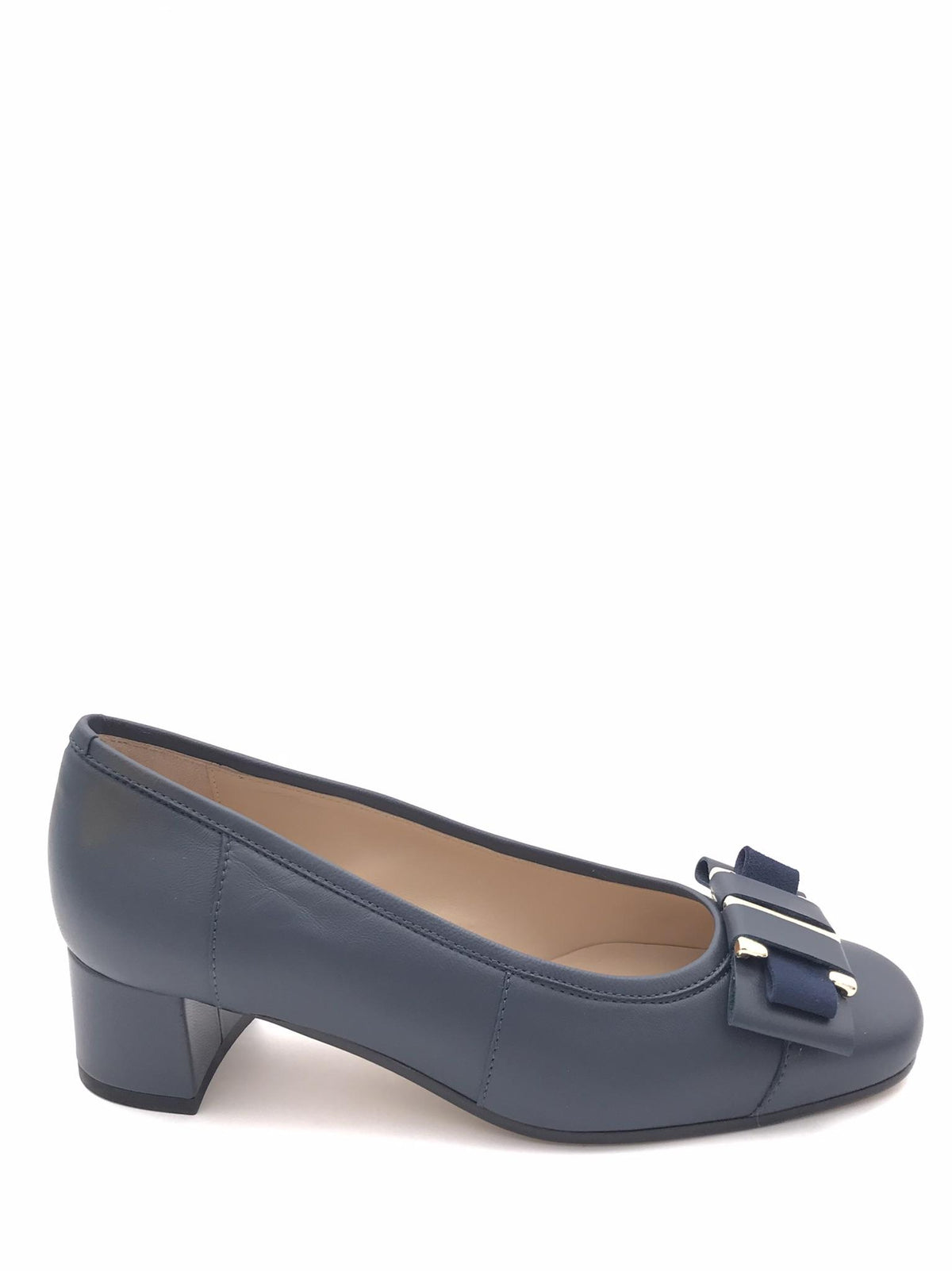Decolletè Nadia nappa blu