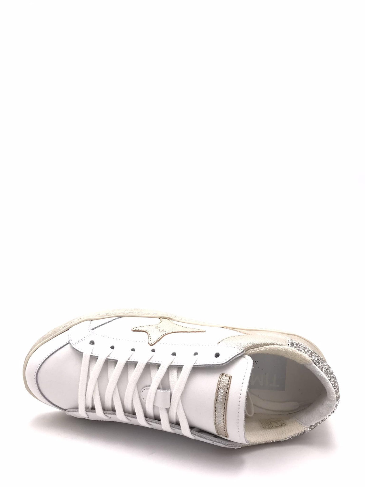 Sneakers Time Bianca-platino 4606 BIANCO/PLATINO AMA BRAND 