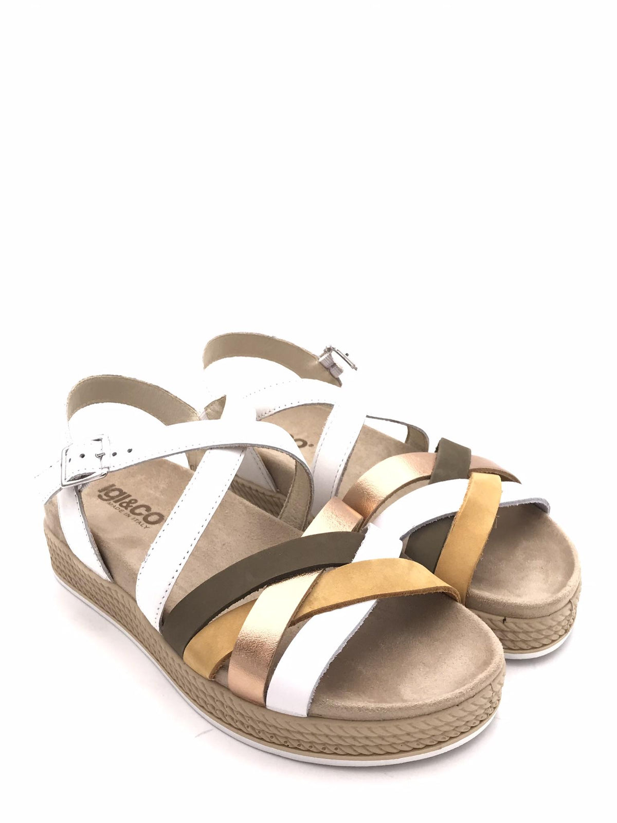 Sandalo donna Delizia bianco-giallo 7669922 BIANCO IGI&CO 