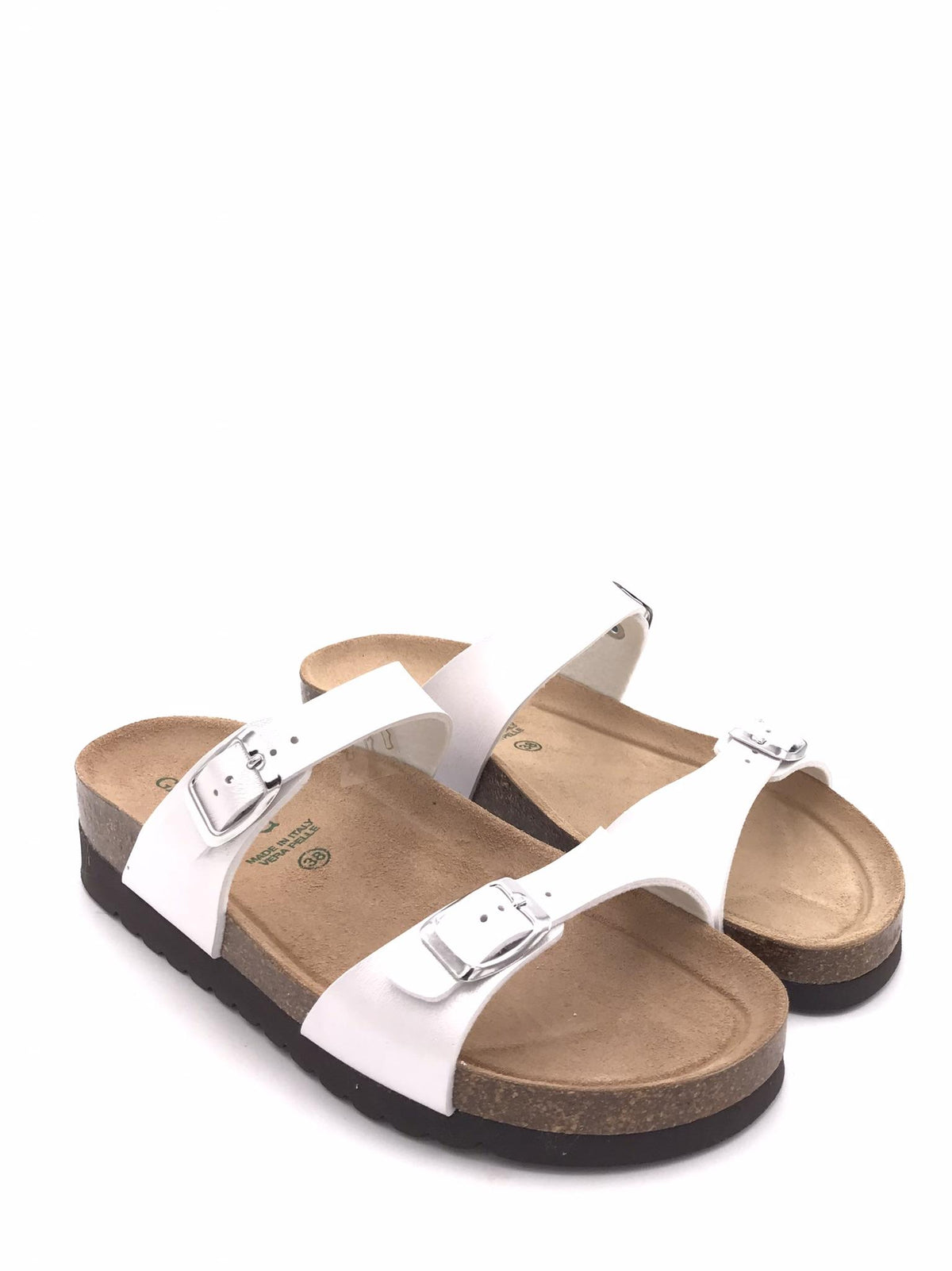 Ciabatta Hola doppia fibbia perla CB 2434 PERLA GRUNLAND 