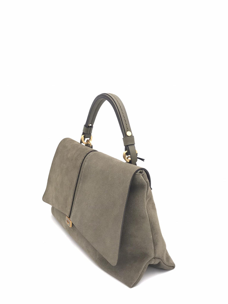 Borsa kendall media in camoscio verde militare 2735CA VERDE LORISTELLA 