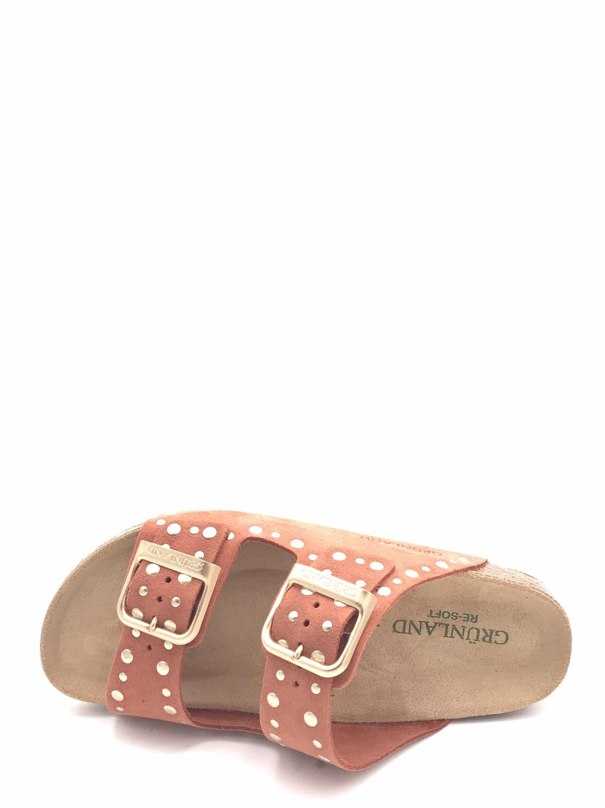Ciabatta Sara in crosta mattone con borchie CB 1797 MATTONE GRUNLAND 