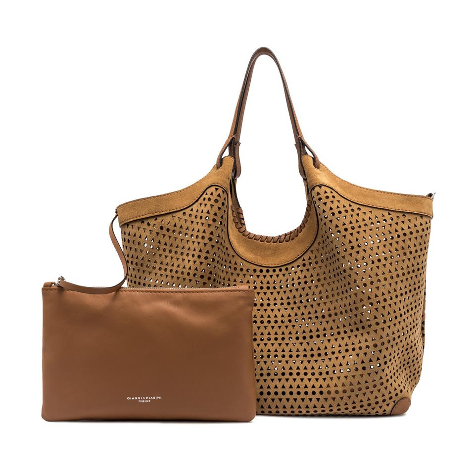 Borsa Dua laserata peanut butter BS11682 CUOIO GIANNI CHIARINI 
