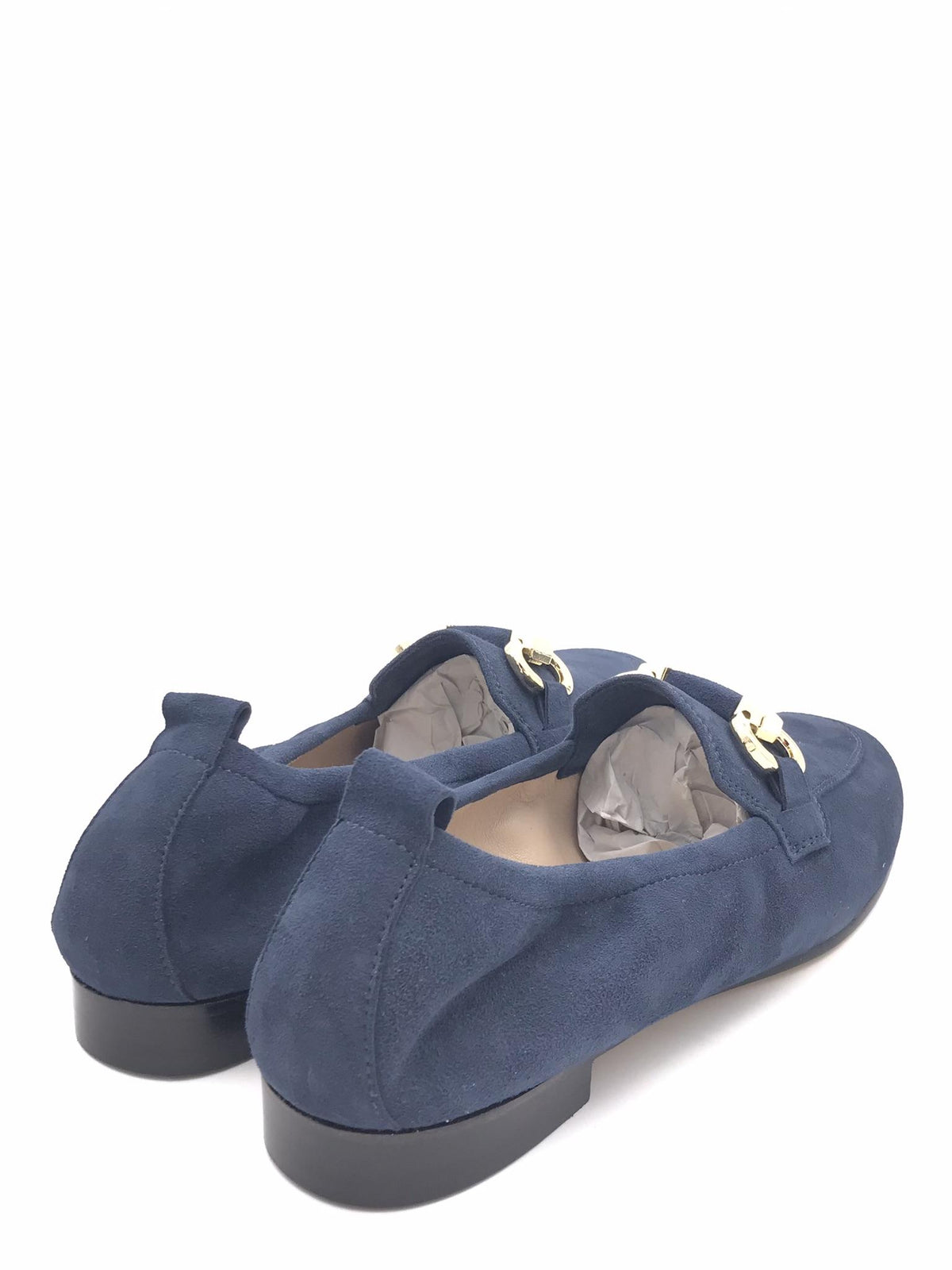 Mocassino in camoscio blu