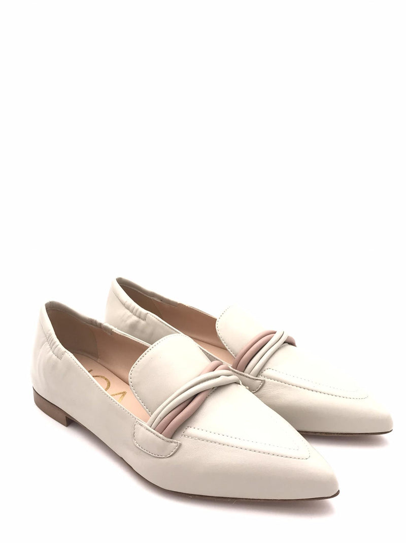 Mocassino donna in nappa milk V3001 LATTE NOA 