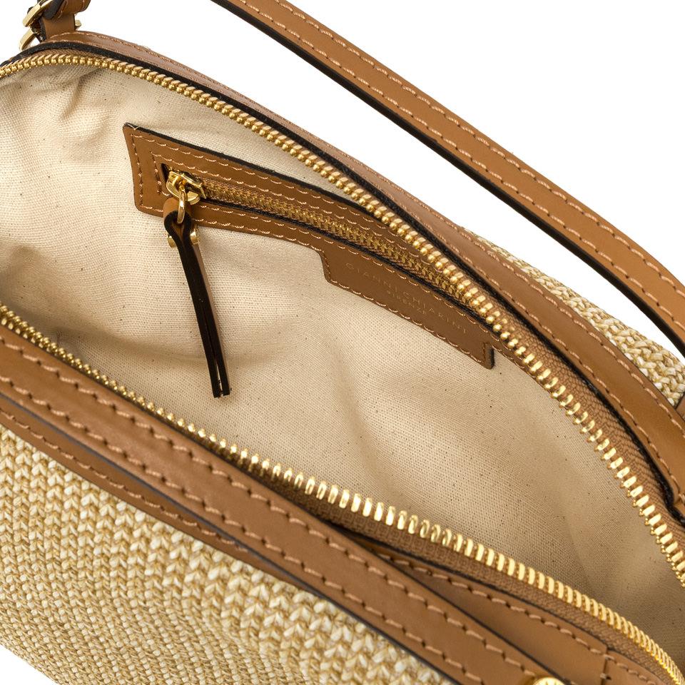 Borsa Alifa in raffia naturale-cuoio BS8788 NATURALE/CUOIO GIANNI CHIARINI 