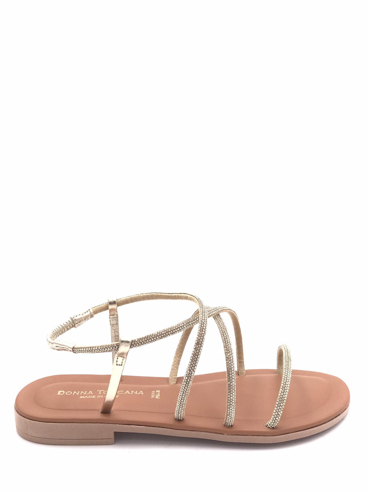 Sandalo strass platino LIDO 684 PLATINO DONNA TOSCANA 