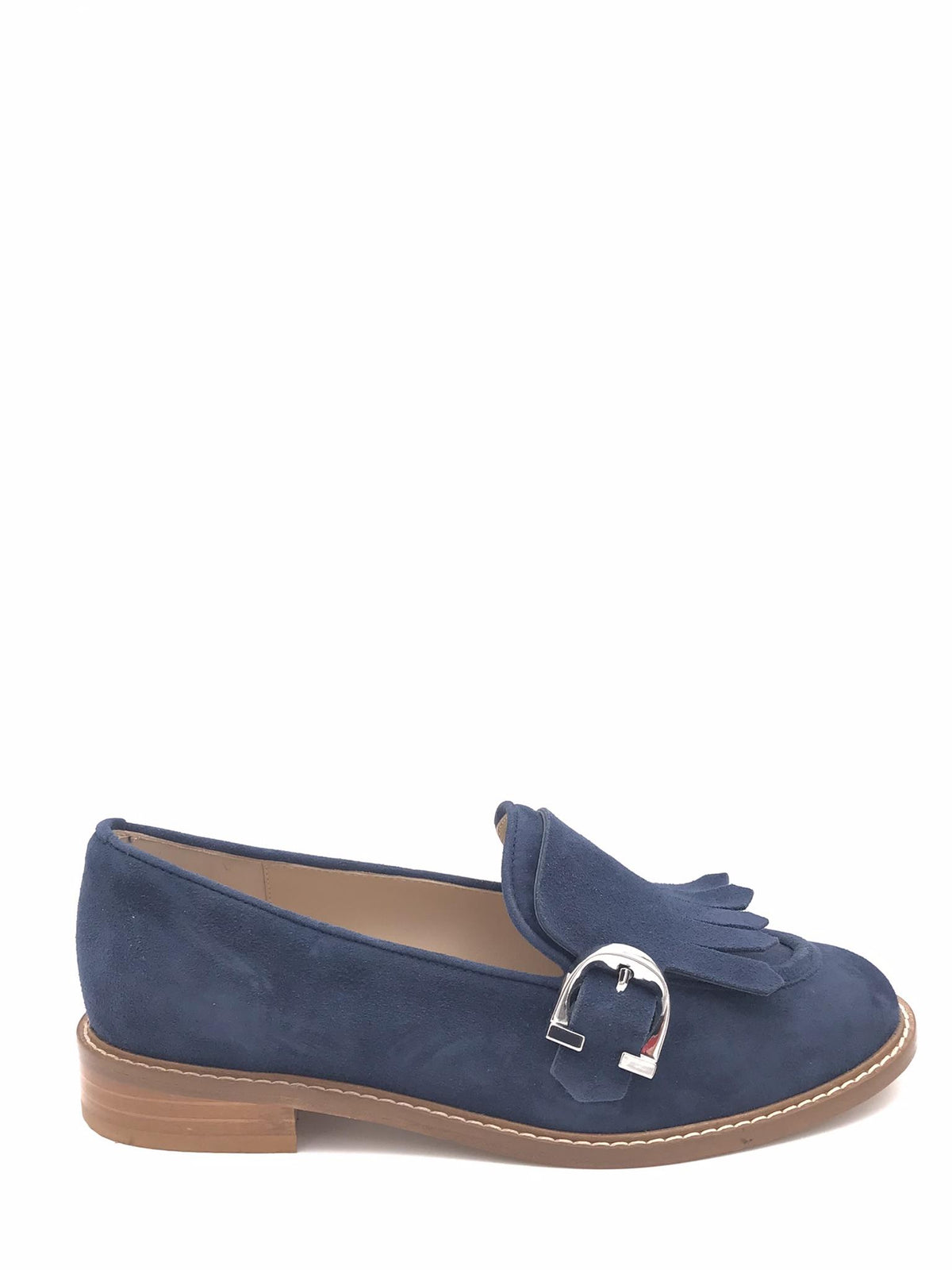 Mocassino Giusy camoscio blu
