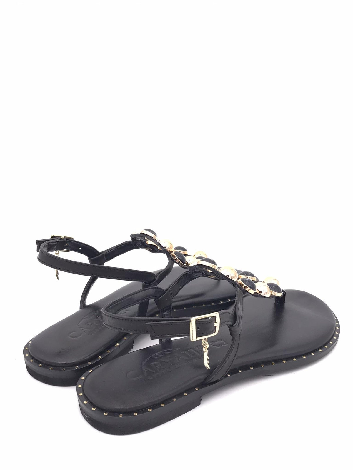Sandalo infradito nero con pietre 62040 NERO CARYATIS 