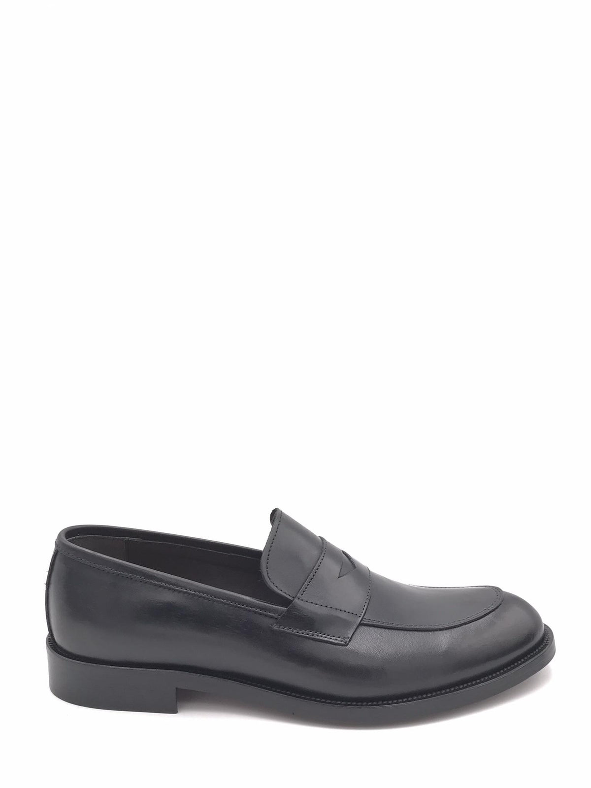 Mocassino elegante in vitello nero 1366 NERO EXTON 