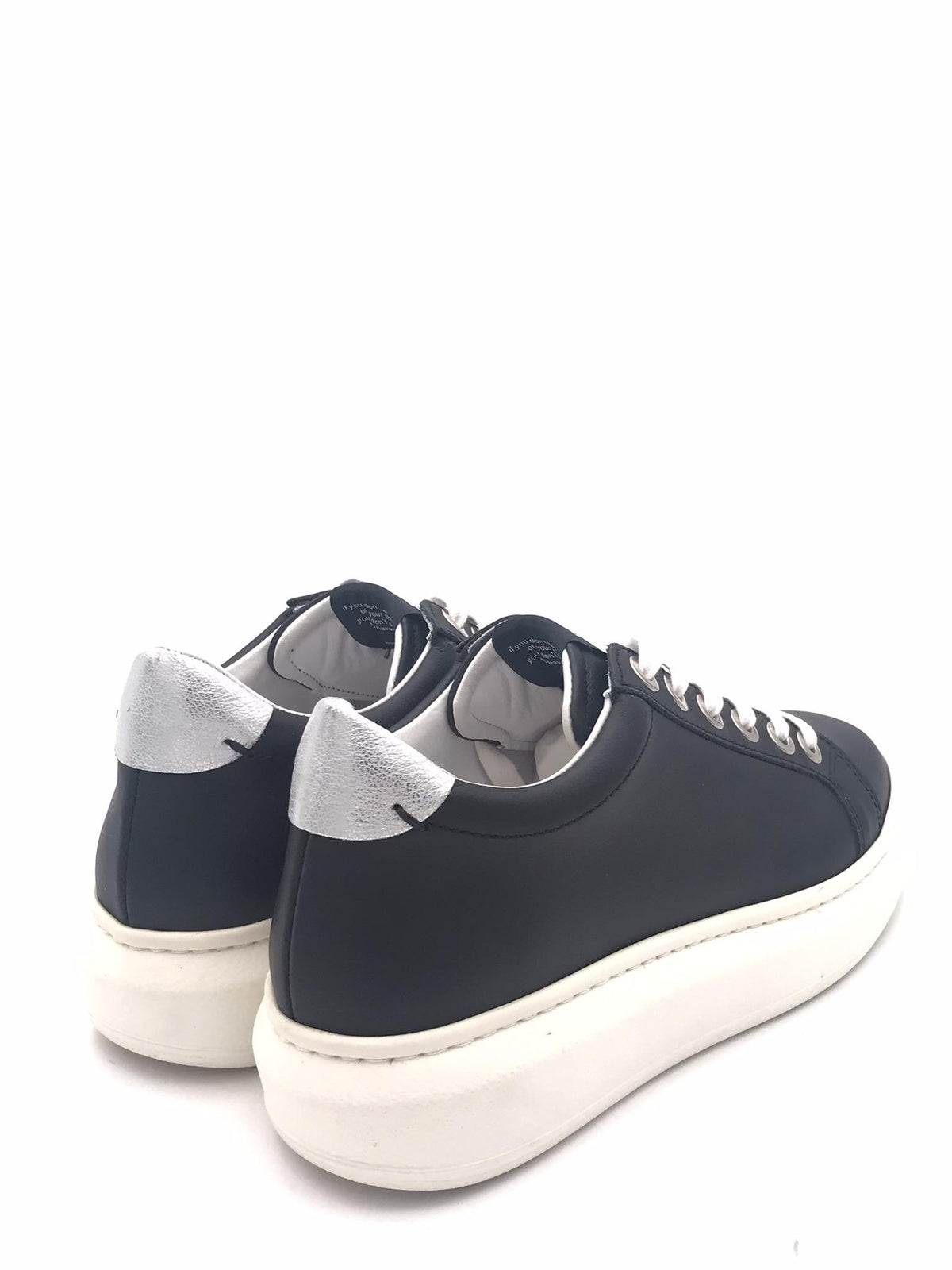 Sneakers donna basic nero-argento 850 NERO/ARGENTO CATERINA C 