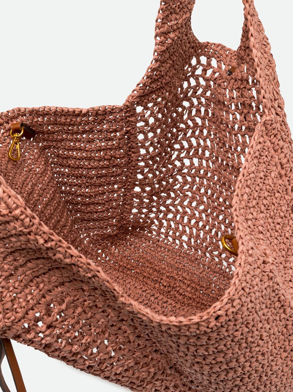 Borsa nefeli in paglia blush BS11953 ROSA ANTICO GIANNI CHIARINI 