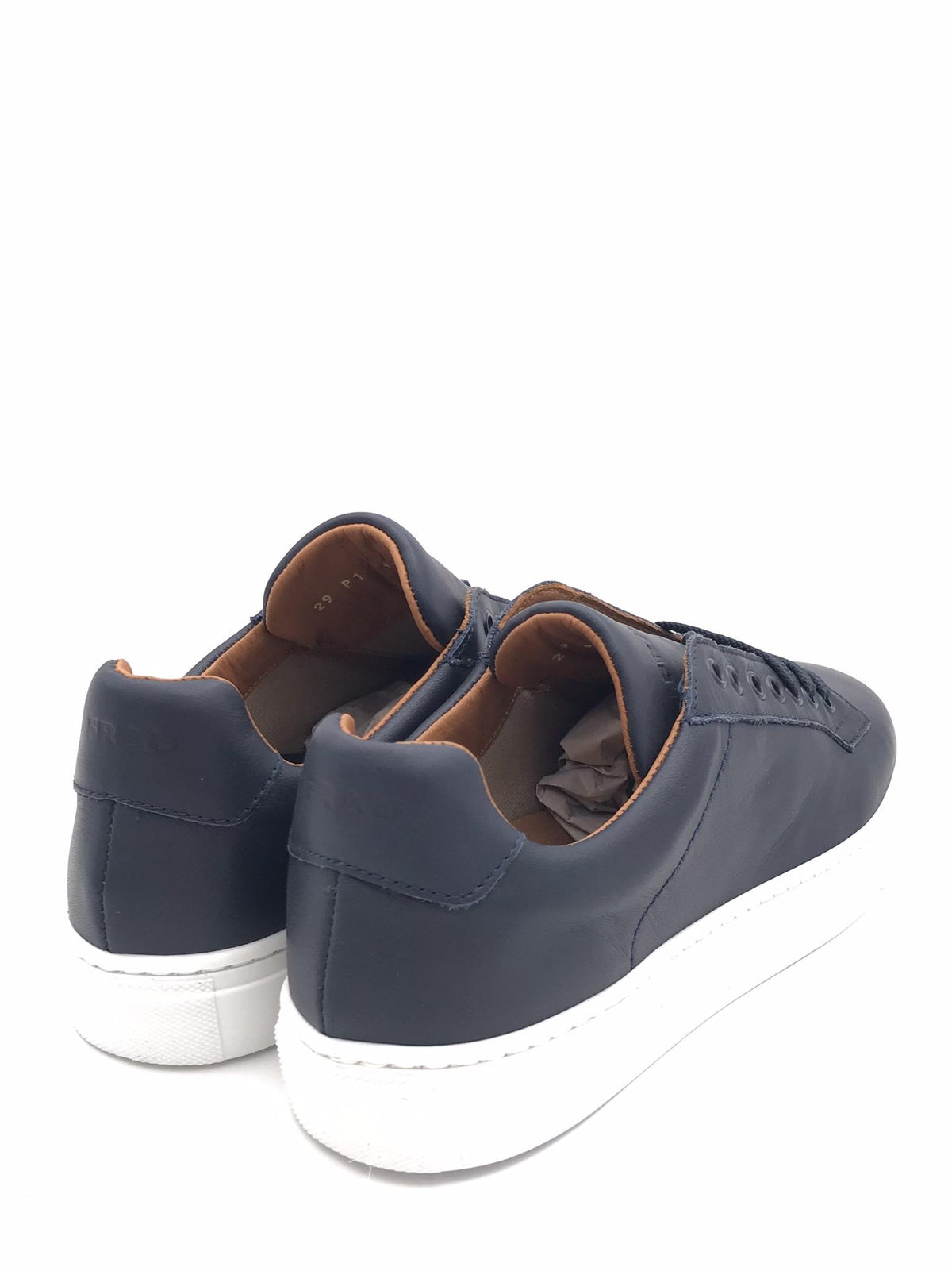 Sneakers uomo basic in pelle blu 29P1 BLU FRAU 