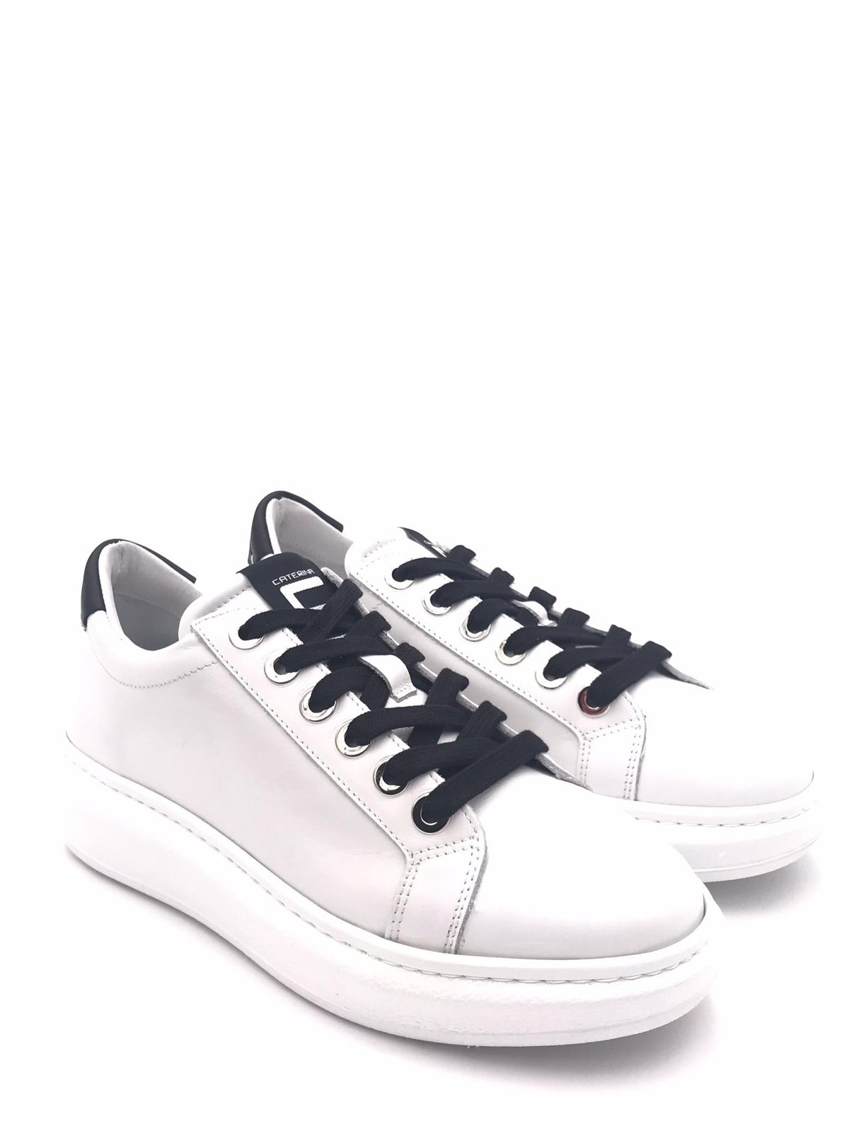 Sneakers donna basic bianco-nero 850 BIANCO/NERO CATERINA C 