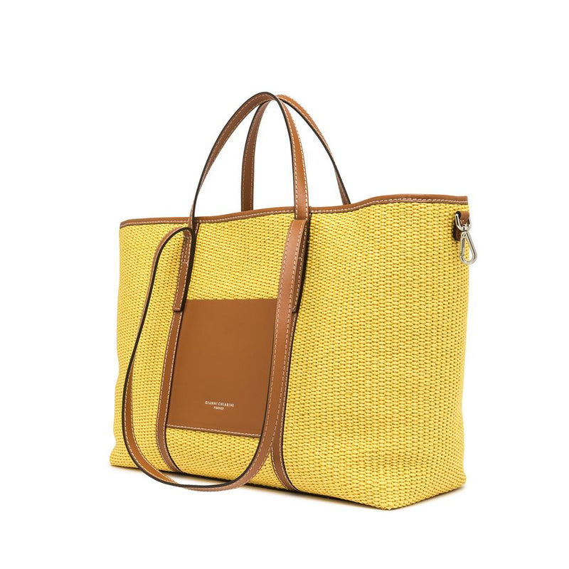 Borsa Superlight paglia intrecciata gialla BS10356 GIALLO GIANNI CHIARINI 