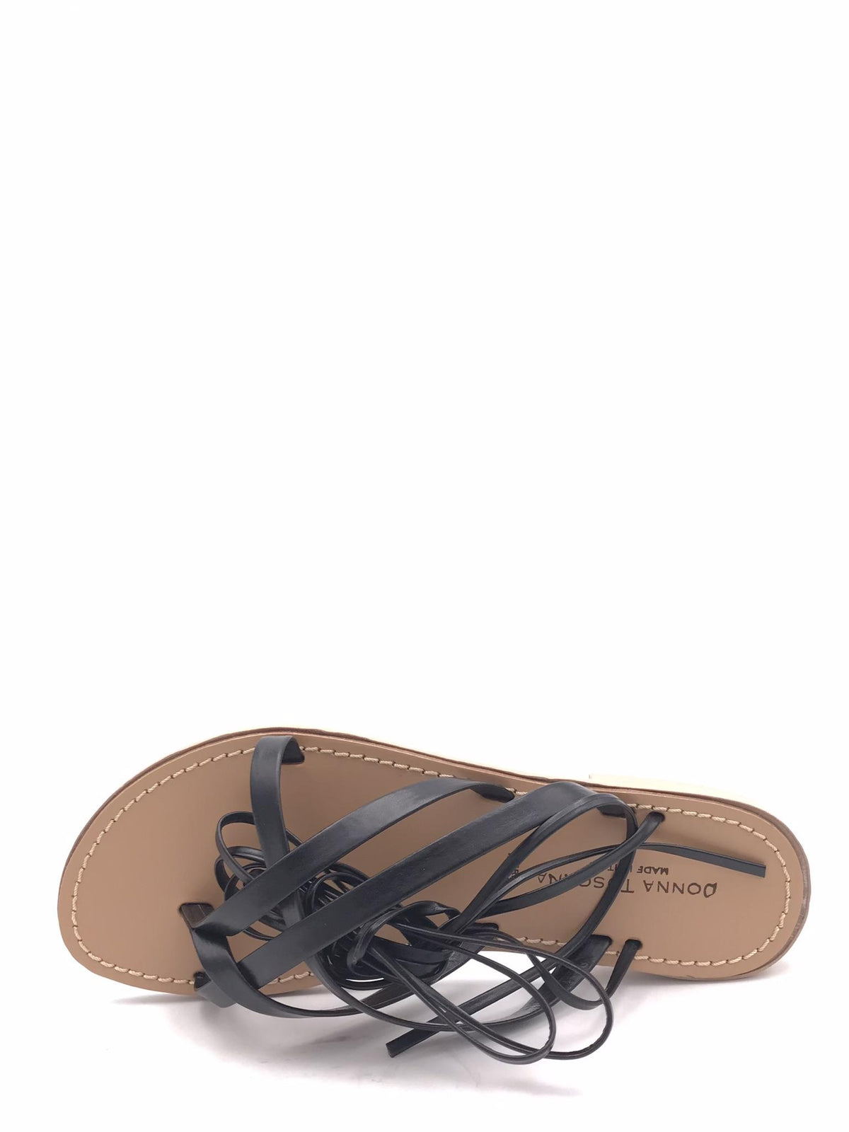 Sandalo infradito in pelle nera LIDO 819 NERO DONNA TOSCANA 
