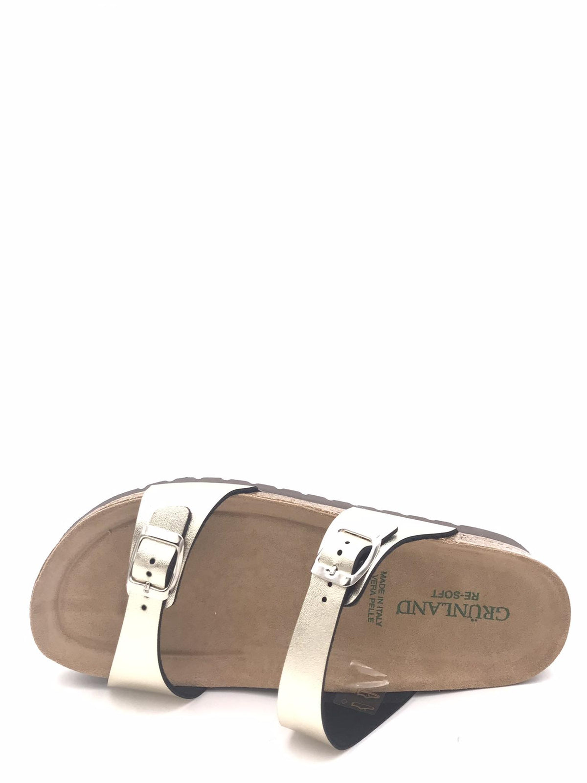 Ciabatta Hola doppia fibbia champagne CB 2434 CHAMPAGNE GRUNLAND 