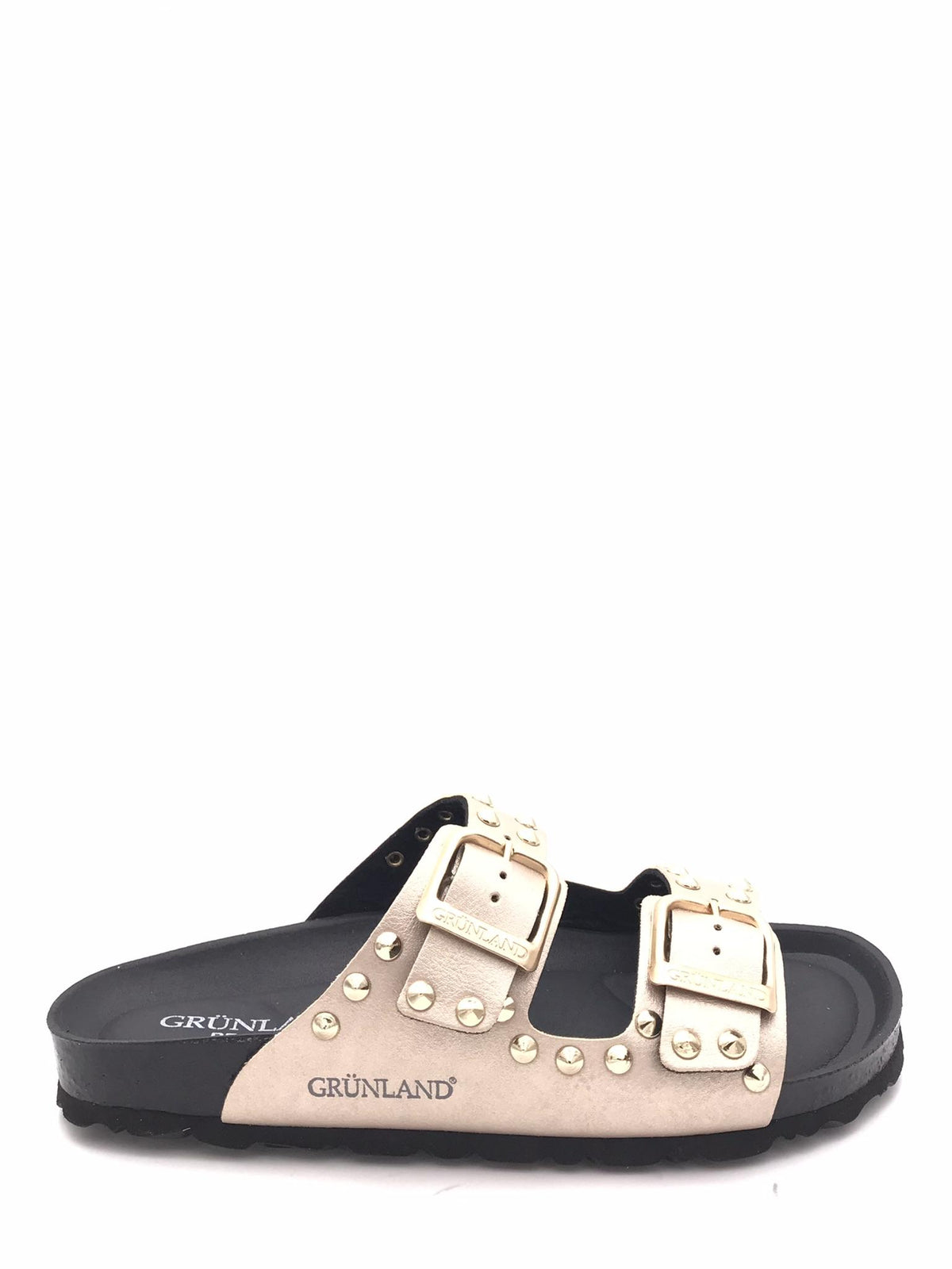 Ciabatte donna Sara platino con borchie CB 0737 PLATINO GRUNLAND 