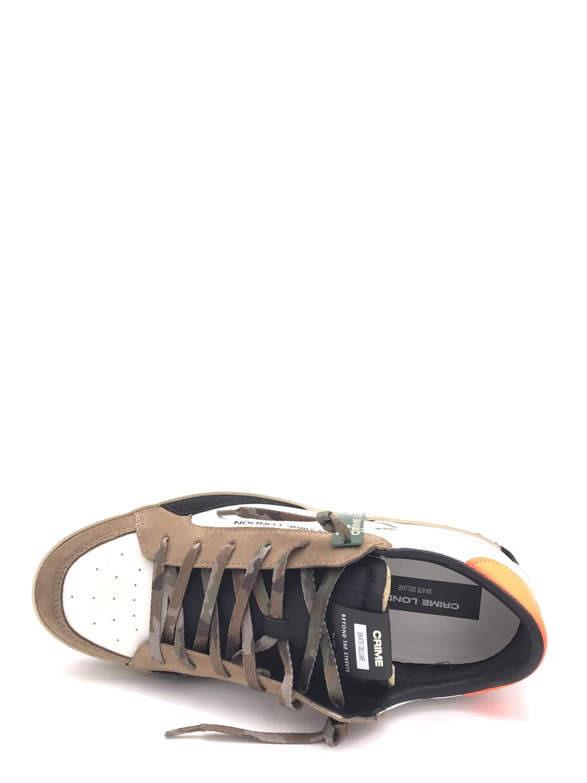 Sneakers sk8 delux bianca-beige 11106 BIANCO-BEIGE CRIME LONDON 
