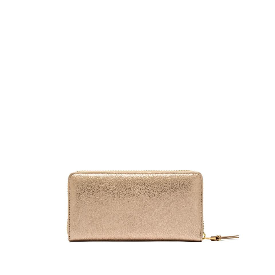 Portafoglio wallet zip round laminata mirage PF5042 ORO GIANNI CHIARINI 