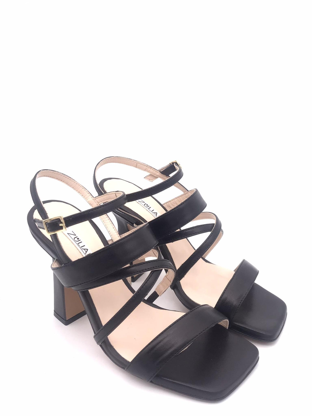 Sandalo Elena in pelle nera 1641 NERO ZULIAN 