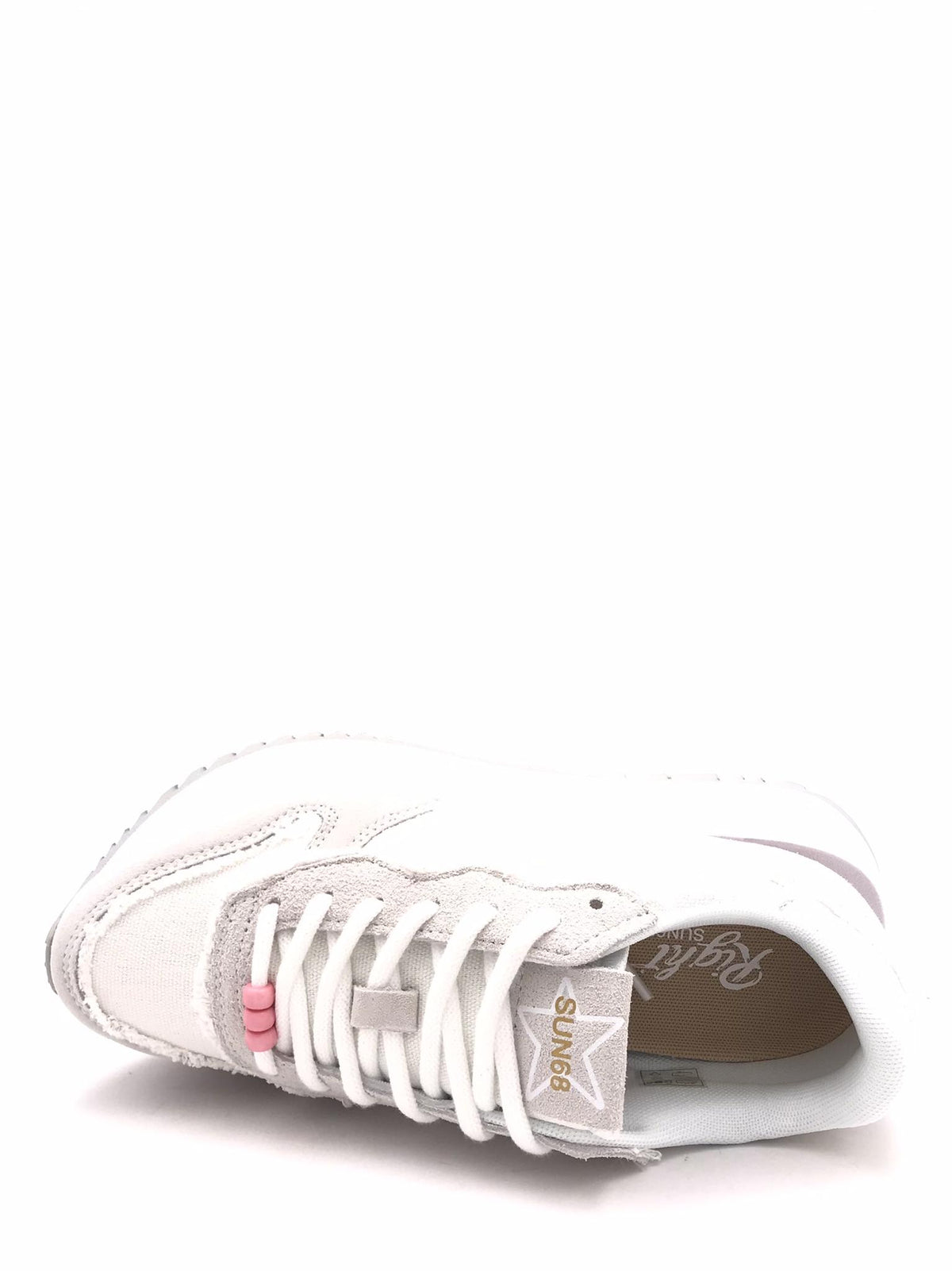 Sneakers donna Big stargirl canvas bianco-panna