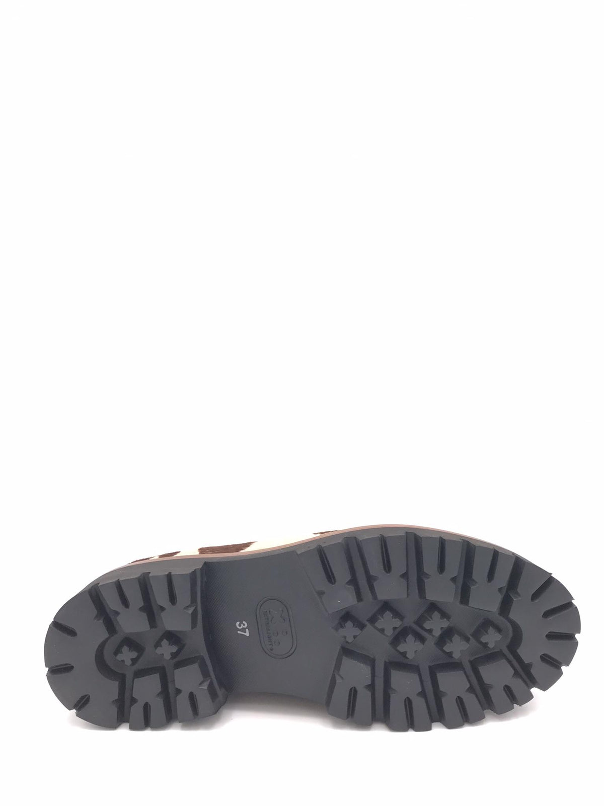 Scarpa ingegnere in cavallino muccato marrone e beige 3225 MARRONE-BEIGE ZULIAN 