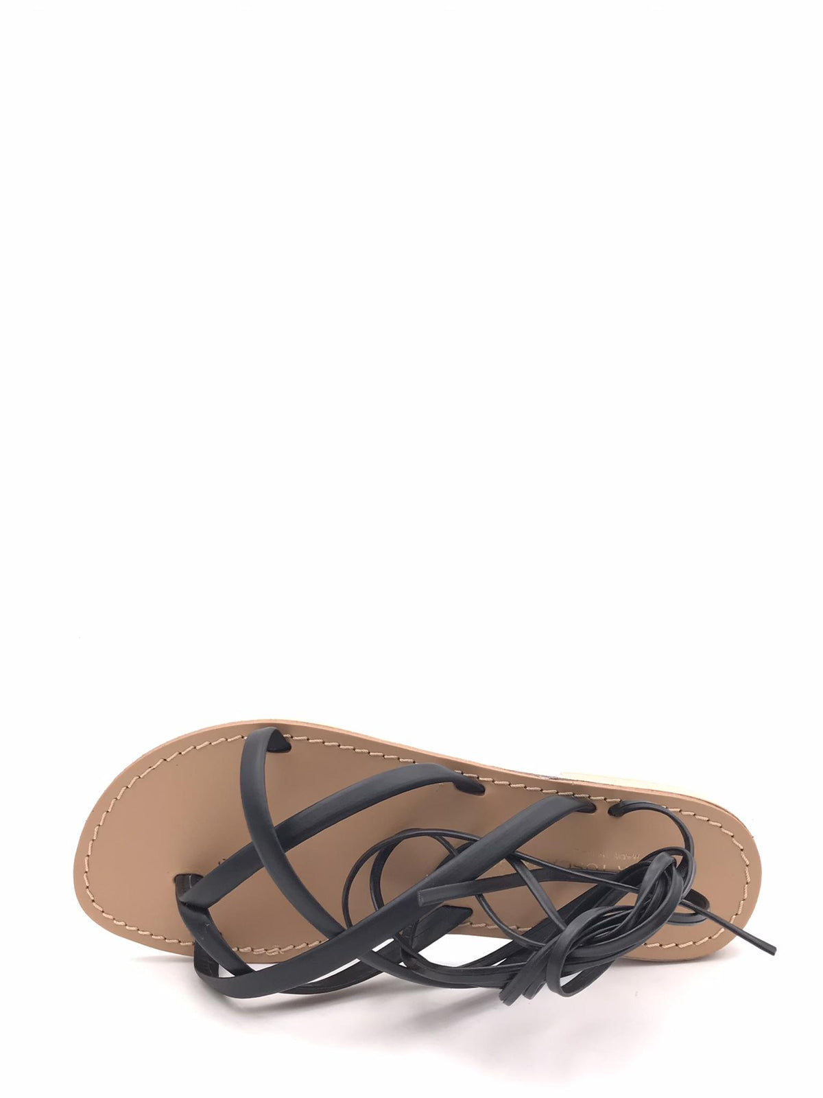 Sandalo infradito allacciatura alla schiava nero 624 NERO DONNA TOSCANA 