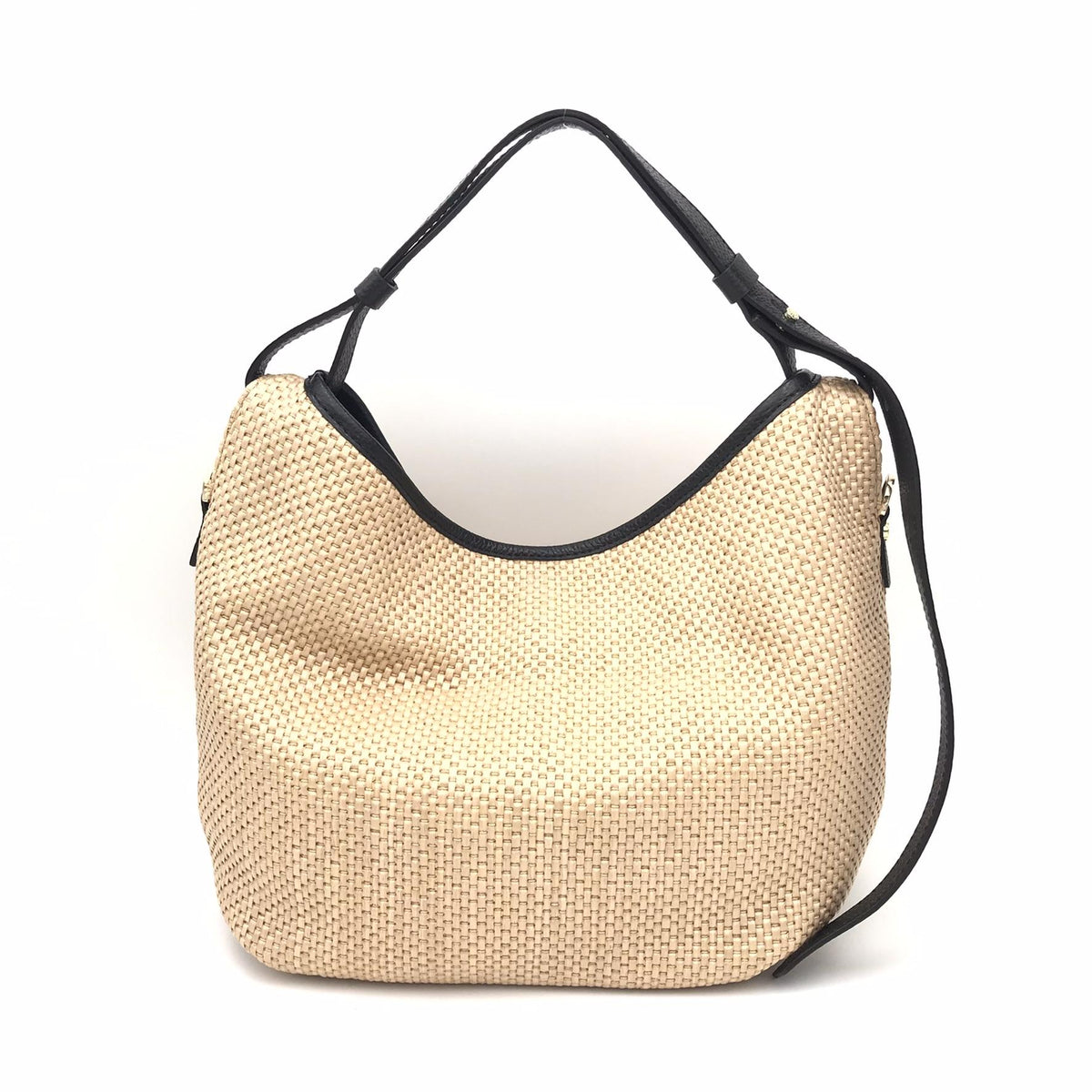Borsa Ingrid small in raffia naturale-nero 2770PE NATURALE/NERO LORISTELLA 
