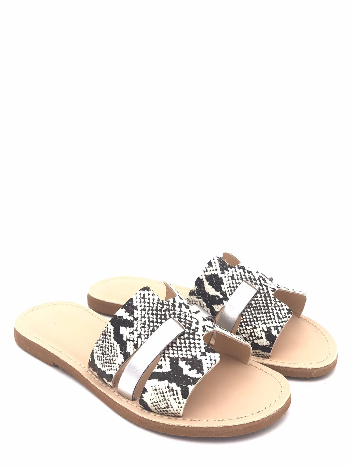 Ciabatte in pelle con stampa pitone 1046 MULTICOLOR LE SALENTINE 