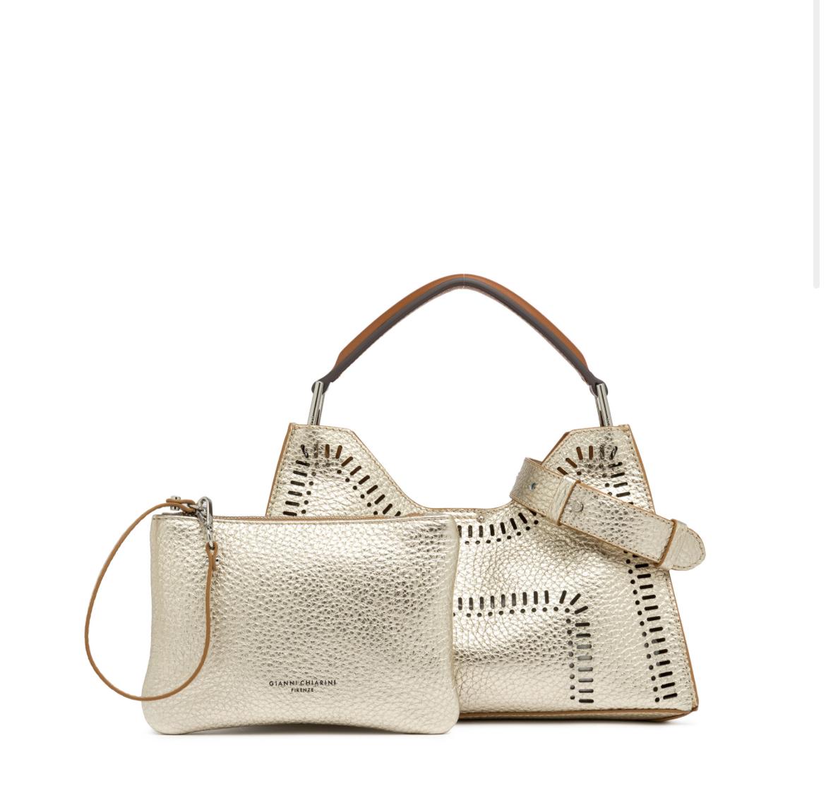 Borsa Aurora light gold BS11535 PLATINO GIANNI CHIARINI 