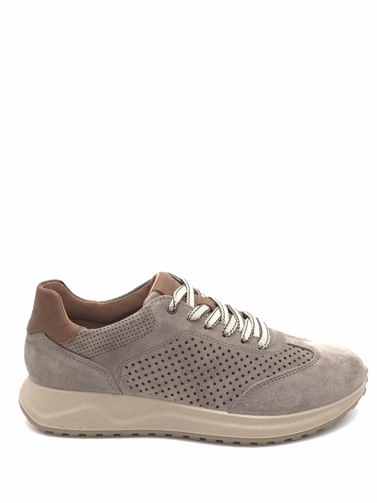 Sneakers uomo Saronno in crosta forata peltro