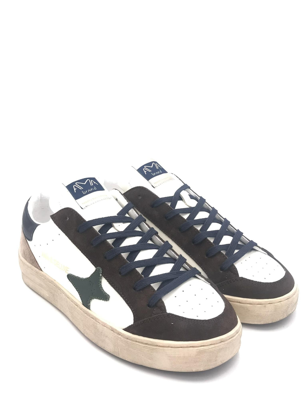 Sneakers Slam bianca-marrone 4354 BIANCA-MARRONE AMA BRAND 