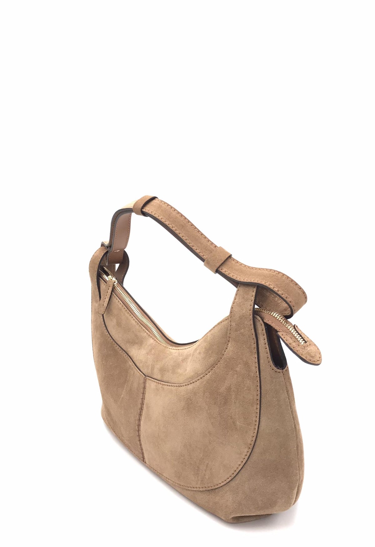Borsa Mary small in camoscio marrone 3139CA MARRONE LORISTELLA 