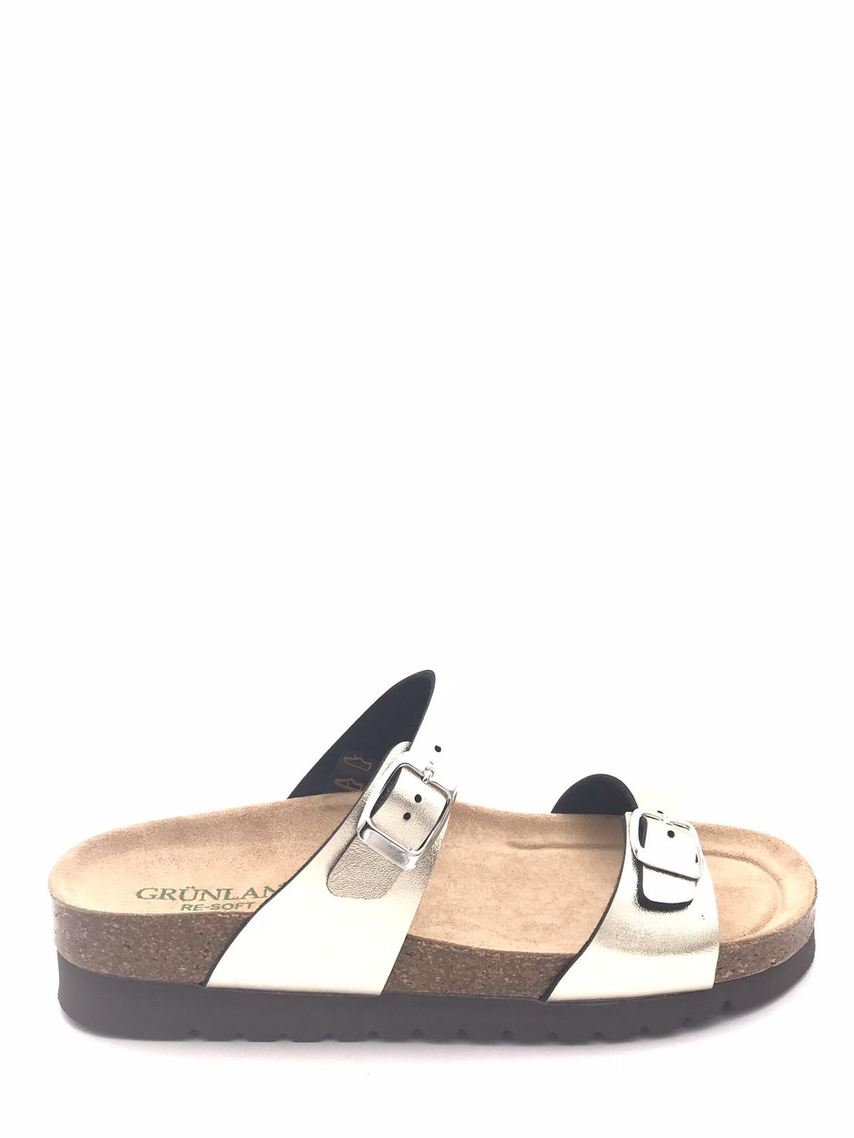 Ciabatta Hola doppia fibbia champagne CB 2434 CHAMPAGNE GRUNLAND 